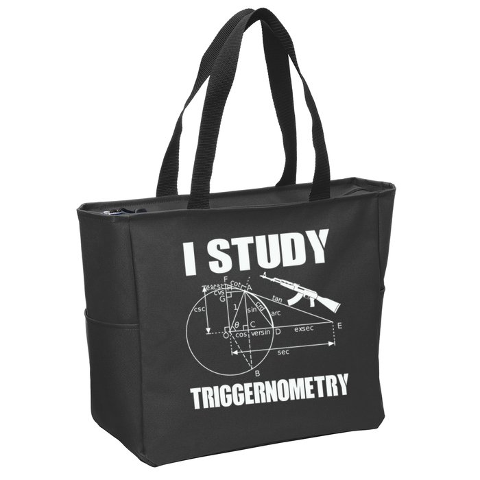 I Study Triggernometry Gun Zip Tote Bag