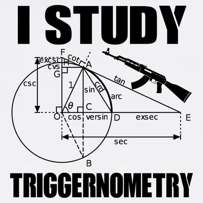 I Study Triggernometry Gun Garment-Dyed Sweatshirt