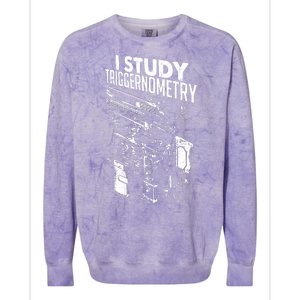 I Study Triggernometry Gun Diagram Colorblast Crewneck Sweatshirt