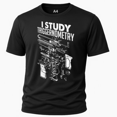 I Study Triggernometry Gun Diagram Performance Shirt