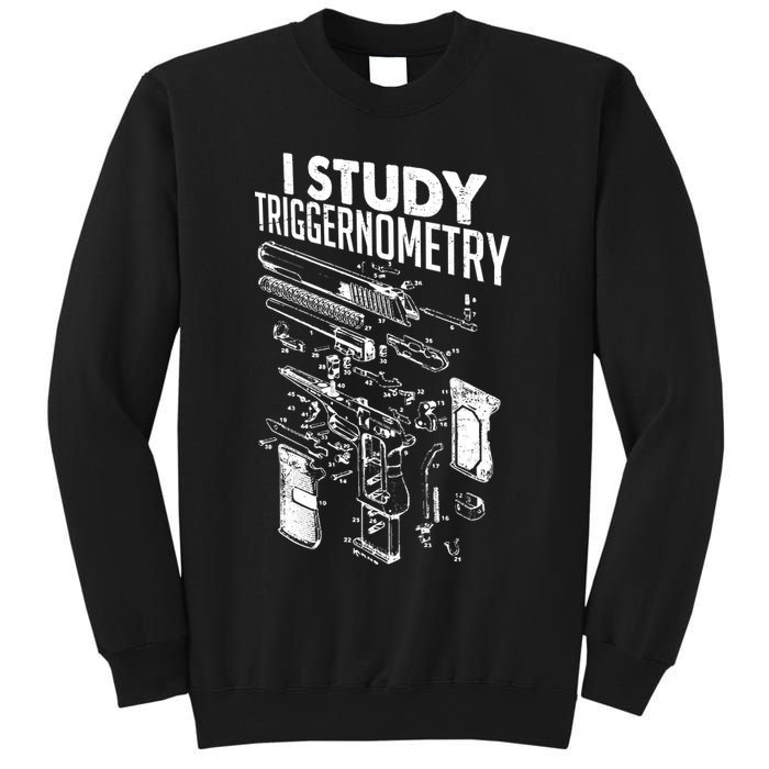 I Study Triggernometry Gun Diagram Sweatshirt