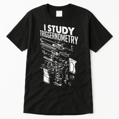 I Study Triggernometry Gun Diagram Tall T-Shirt