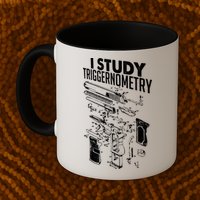 I Study Triggernometry Gun Diagram Mug