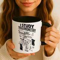 I Study Triggernometry Gun Diagram Mug