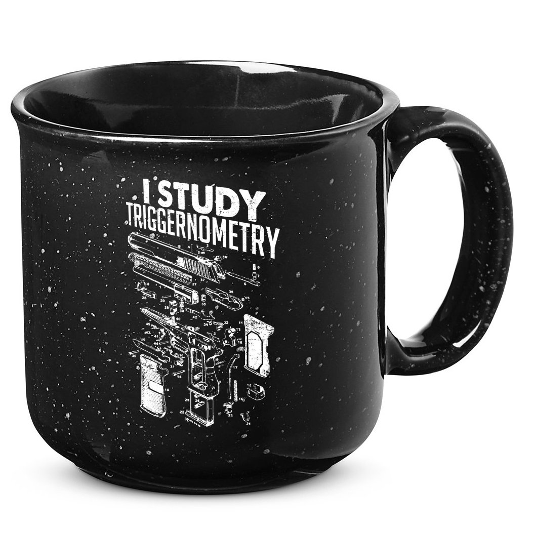 I Study Triggernometry Gun Diagram 15oz Campfire Ceramic Mug