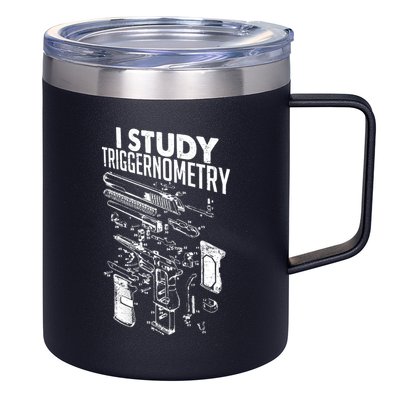 I Study Triggernometry Gun Diagram 12oz Stainless Steel Coffee Mug