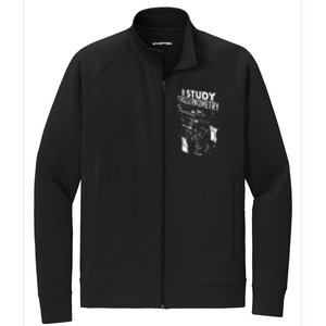 I Study Triggernometry Gun Diagram Stretch Full-Zip Cadet Jacket