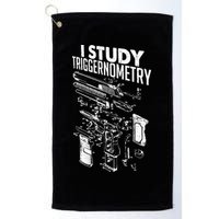 I Study Triggernometry Gun Diagram Golf Towel