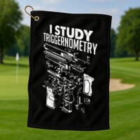 I Study Triggernometry Gun Diagram Golf Towel