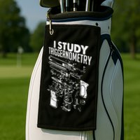 I Study Triggernometry Gun Diagram Golf Towel