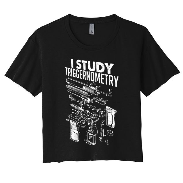 I Study Triggernometry Gun Diagram Crop Top