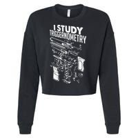 I Study Triggernometry Gun Diagram Cropped Pullover Crew