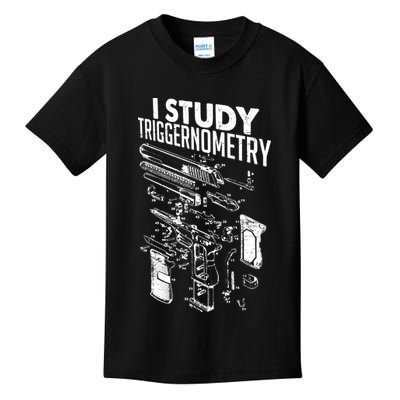 I Study Triggernometry Gun Diagram Kids T-Shirt