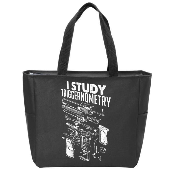 I Study Triggernometry Gun Diagram Zip Tote Bag