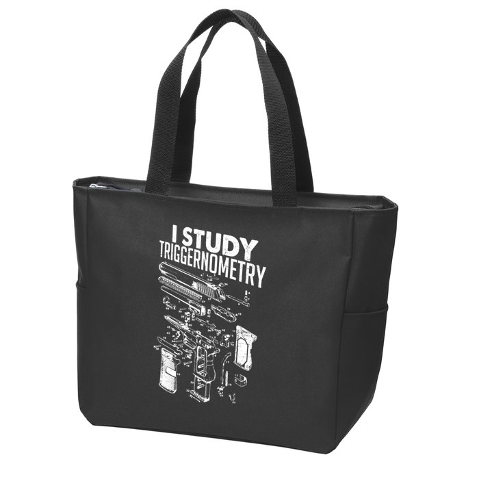 I Study Triggernometry Gun Diagram Zip Tote Bag