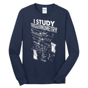 I Study Triggernometry Gun Diagram Tall Long Sleeve T-Shirt