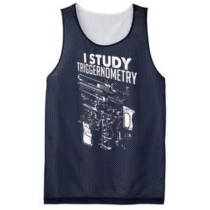 I Study Triggernometry Gun Diagram Mesh Reversible Basketball Jersey Tank