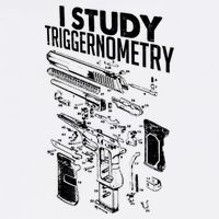 I Study Triggernometry Gun Diagram Garment-Dyed Sweatshirt