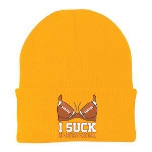 I Suck At Fantasy Football Last Place Knit Cap Winter Beanie