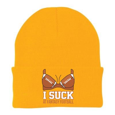 I Suck At Fantasy Football Last Place Knit Cap Winter Beanie