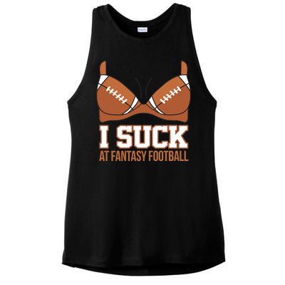 I Suck At Fantasy Football Last Place Ladies PosiCharge Tri-Blend Wicking Tank