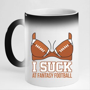 I Suck At Fantasy Football Last Place 11oz Black Color Changing Mug