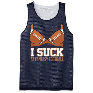 I Suck At Fantasy Football Last Place Mesh Reversible Basketball Jersey Tank