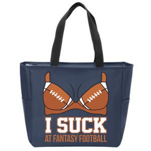 I Suck At Fantasy Football Last Place Zip Tote Bag