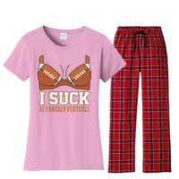 I Suck At Fantasy Football Last Place Women's Flannel Pajama Set