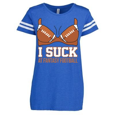 I Suck At Fantasy Football Last Place Enza Ladies Jersey Football T-Shirt