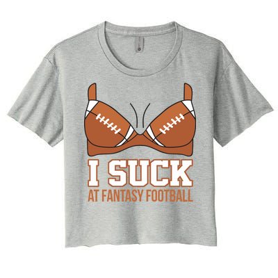 I Suck At Fantasy Football Last Place Women's Crop Top Tee