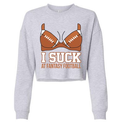 I Suck At Fantasy Football Last Place Cropped Pullover Crew