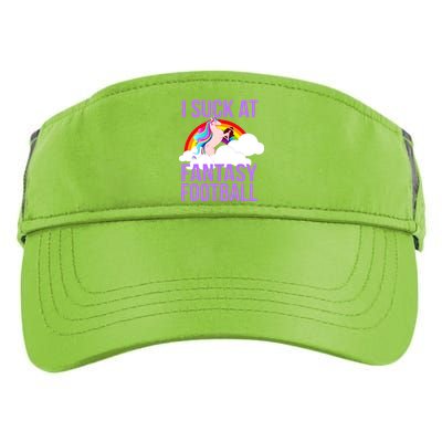 I Suck At Fantasy Football Unicorn Adult Drive Performance Visor