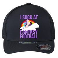 I Suck At Fantasy Football Unicorn Flexfit Unipanel Trucker Cap