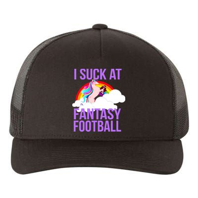 I Suck At Fantasy Football Unicorn Yupoong Adult 5-Panel Trucker Hat