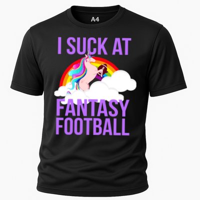 I Suck At Fantasy Football Unicorn Cooling Performance Crew T-Shirt