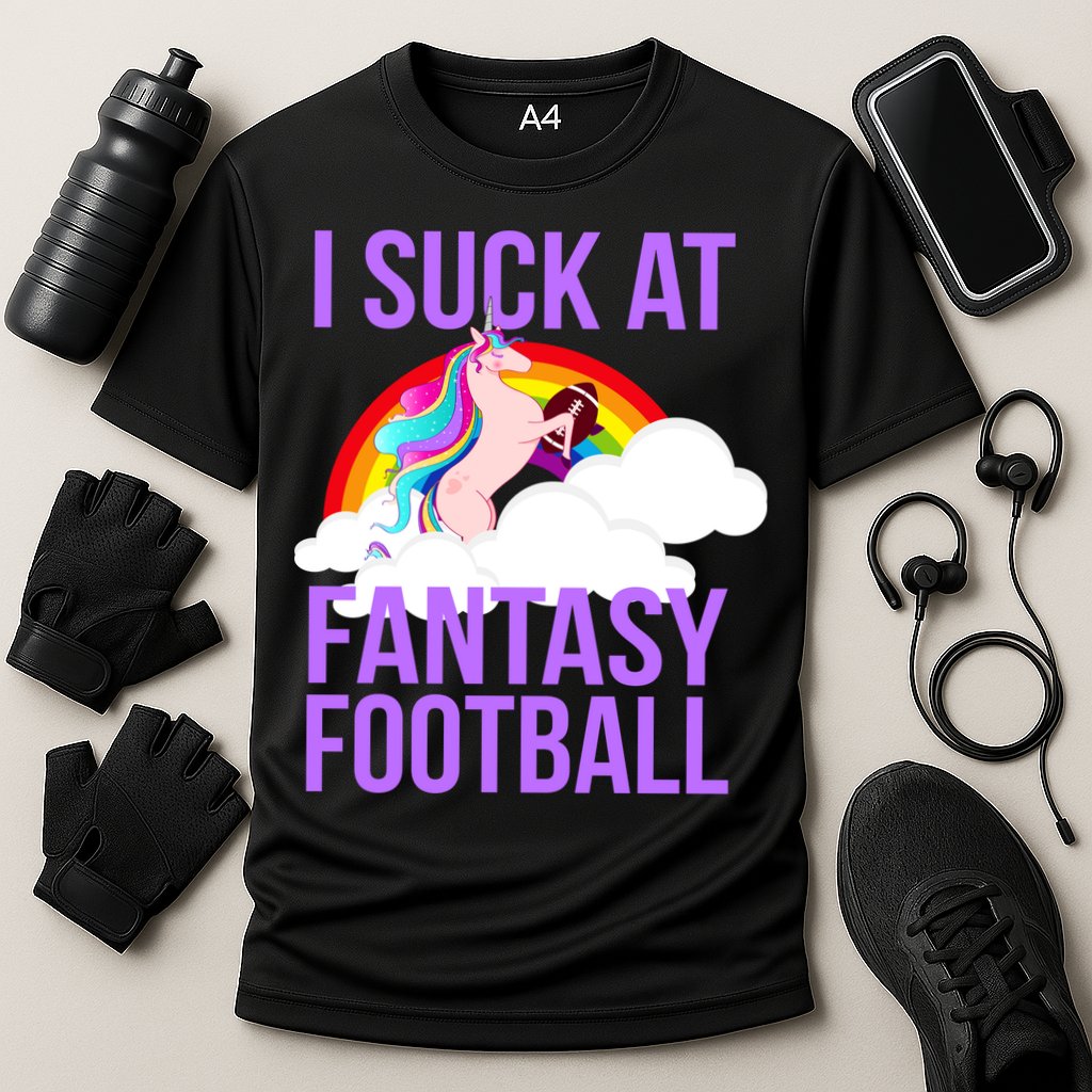I Suck At Fantasy Football Unicorn Performance Shirt