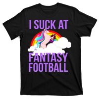 I Suck At Fantasy Football Unicorn T-Shirt