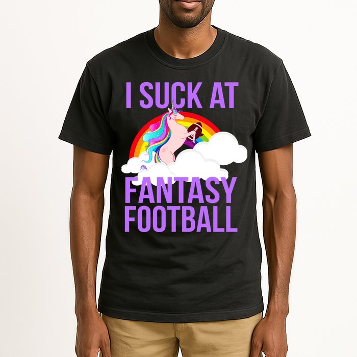 I Suck At Fantasy Football Unicorn Tall T-Shirt