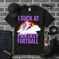 I Suck At Fantasy Football Unicorn Tall T-Shirt