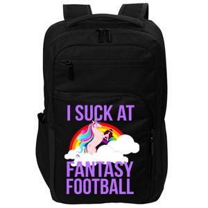 I Suck At Fantasy Football Unicorn Impact Tech Backpack