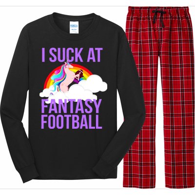 I Suck At Fantasy Football Unicorn Long Sleeve Pajama Set