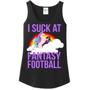 I Suck At Fantasy Football Unicorn Ladies Essential Tank