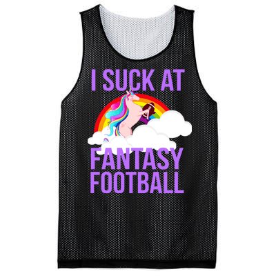 I Suck At Fantasy Football Unicorn Mesh Reversible Basketball Jersey Tank