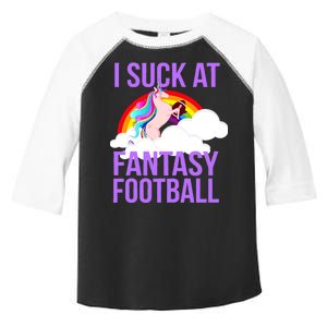 I Suck At Fantasy Football Unicorn Toddler Fine Jersey T-Shirt