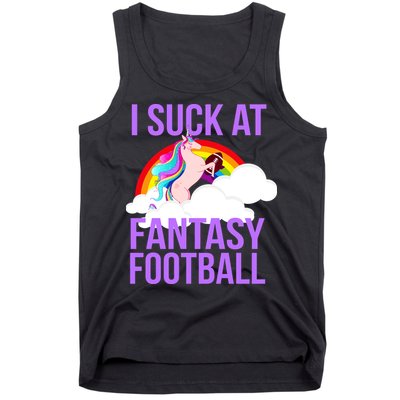 I Suck At Fantasy Football Unicorn Tank Top