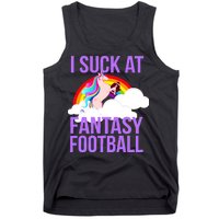 I Suck At Fantasy Football Unicorn Tank Top