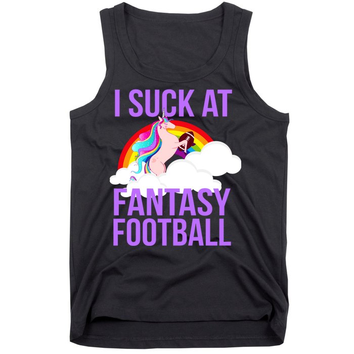 I Suck At Fantasy Football Unicorn Tank Top