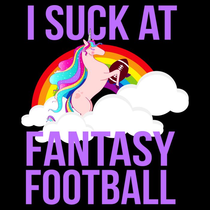 I Suck At Fantasy Football Unicorn Women's V-Neck T-Shirt