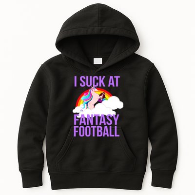 I Suck At Fantasy Football Unicorn Kids Hoodie